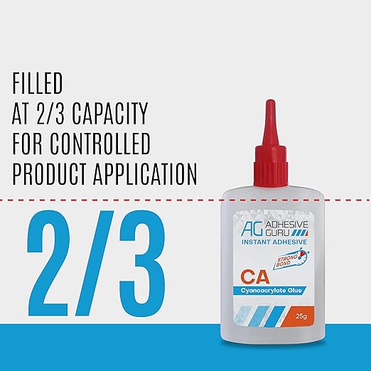 Adhesive Guru CA Glue with Activator - Woodworking Cyanoacrylate Glue (0.9 oz - 3.38 fl oz)