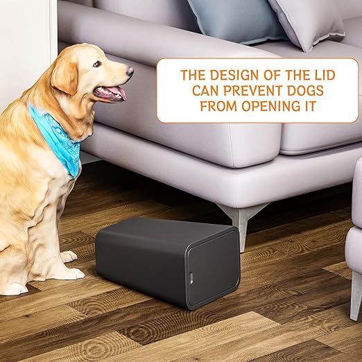 Yieach 12L Black Slim Bathroom Trash Can with Lid,3.17 Gallon Pet/Dog Proof Kitchen Trash Can,Rectangle Thin Garbage Can,Covered Waste Basket,Narrow Small Plastic Trashcan for Room,Bedroom,Office,2PCS