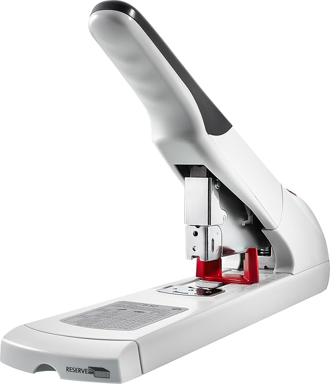 Novus B50 Heavy Duty Stapler, 140 Sheet Capacity, Anti-Jam, 3" Stapling Depth w/Adjustable Guide, Staple Bypass, German Engineered (023-0060)