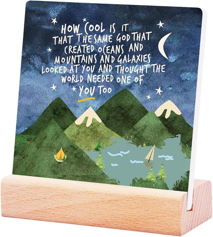 Adoption Gifts First Communion Gifts for Teen Boys,Inspirational Gift for Christian Boys Kids,Same God Creation Sign Ceramic Plaque,Toddler Boy Room Desk Decor