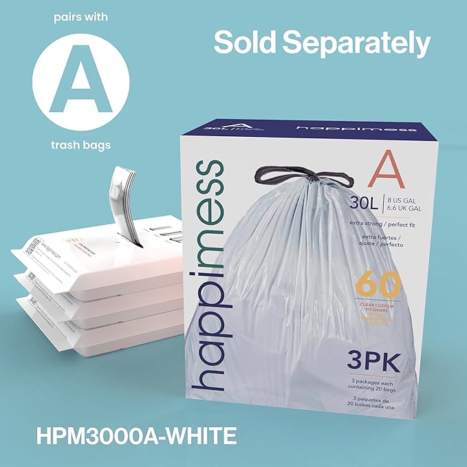 happimess HPM1000A Oscar 8-Gallon Step-Open Trash Can with Free Mini Trash Can, Modern, Fingerprint Proof for Home, Kitchen, Office, Large:7.9 Gallon Small:1.3 Gallon, Stainless Steel