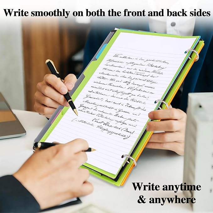 360° Pivotable 3 Ring Binder, Upgraded Foldable Binders 1 inch 2 Pack, Thin Small Three Ring Binder Fits 8.5" x 11", for Home, School and Office Binders Supplies - Black