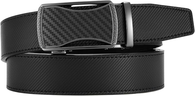 CHAOREN Mens Belt Leather Ratchet Belt - Customizable Fit, Effortless Style (35mm)