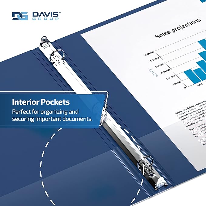 Premium Economy 6-Pack 3-Ring Binders for School or Office, Round-Ring Binders, 1 Inch, Royal Blue