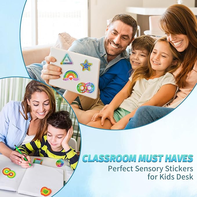 72 Pcs Sensory Strips Set – Anxiety Sticker Kit with Different Textures, 2 Textured Surface Tactile Stickers for Teens & Adults – Stress Relief Classroom Must Haves, Anxiety Relief Items