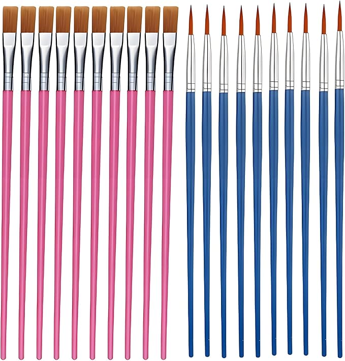 50Pcs Drawing Pen Set, Loose Brush Washable Art Brush, Suitable for Students, classrooms and Handicraft Painting, Graffiti, Watercolor Painting and face Painting Blue-50pcs（Mix）
