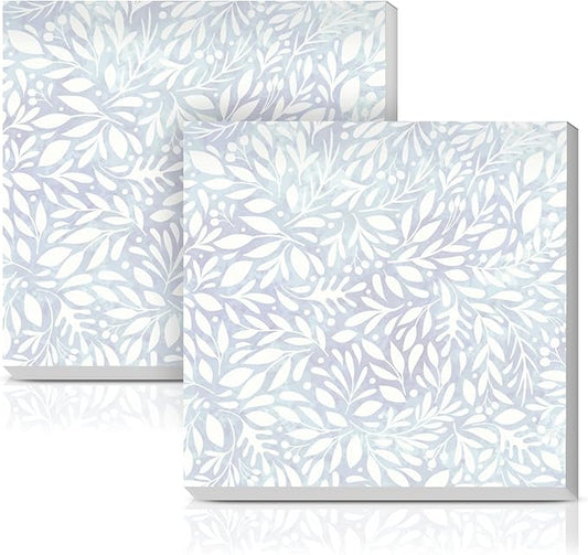 Sticky Notes 3x3 Inches, 2 Pads Cute Colorful Self-Stick Note Pads, Easy to Post for Home, Office and Daily Life Organization Luxuious Blue Leaf