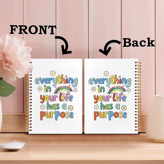 SNNDER Mental Health Inspirational Spiral Notebooks, Motivational Gifts Journaling Notebook, Inspirational Journals for Writing, Positive Affirmation Notebook for Women Teens, 5.5x8.3 Inch