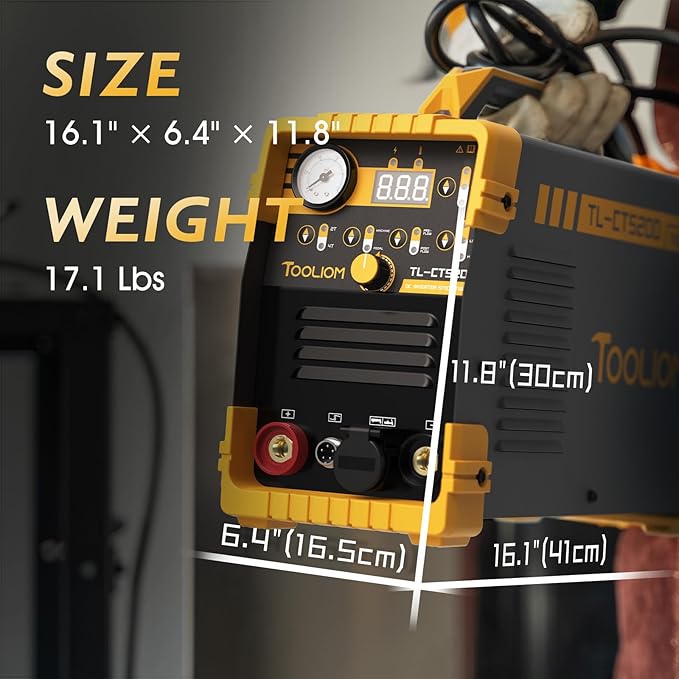 TOOLIOM 3 in 1 Cut/TIG/Stick Welder 50A Air Plasma Cutter 200A TIG and 200A Stick Welder Portable Welding Machine Dual Voltage 110&220V