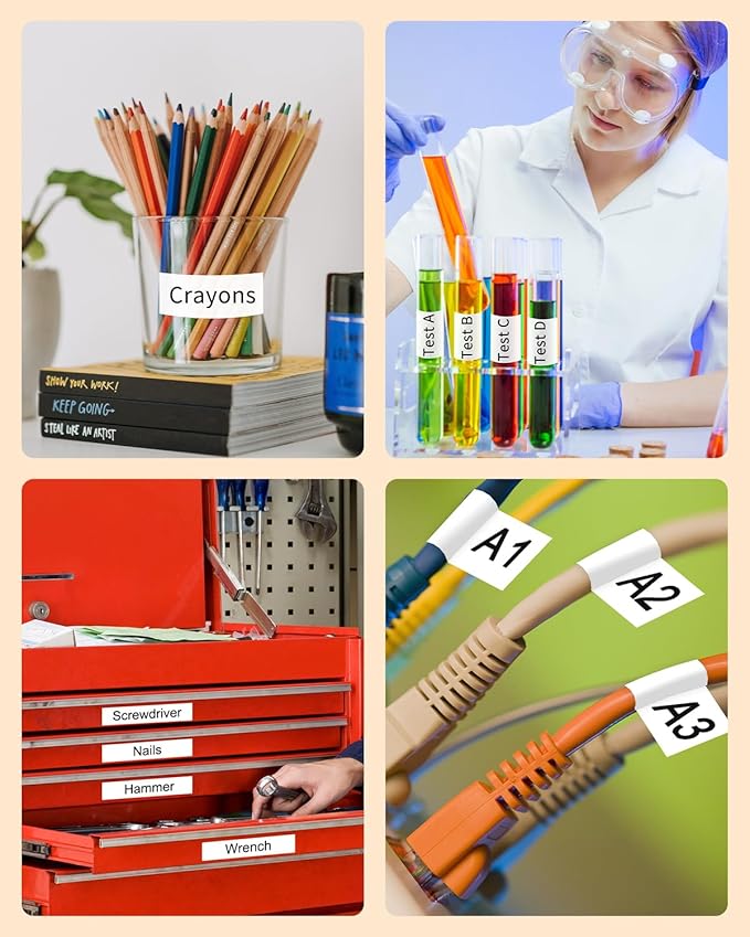 MarkDomain TZe-251 24mm Label Tape Compatible Brother P Touch TZe TZ Tape 24mm 0.94 Laminated White TZe-251 TZe251 TZ251 1 Inch for Ptouch PT-D600 PT-D610BT PTP700 PTP710BT Label Maker, 3-Pack