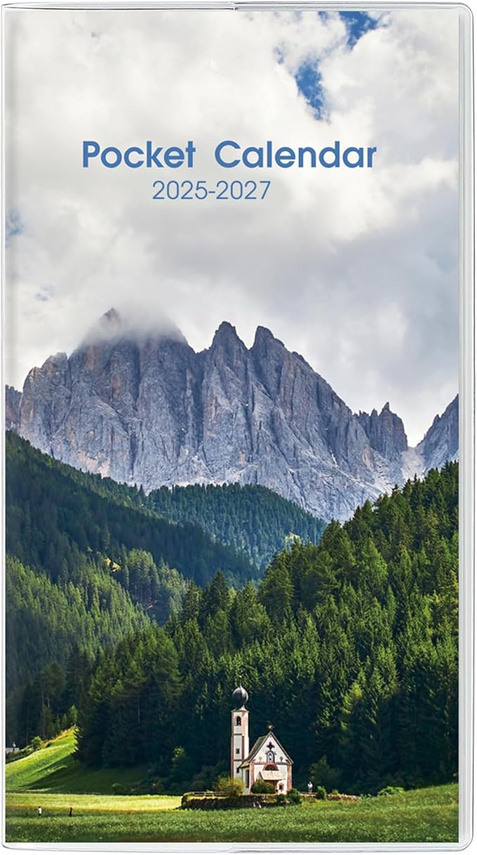 Pocket Calendar 2026-2027, Monthly Planner 2025-2027 - 3.7" x 6.7" - Runs from July 2025 Until December 2027, 2026 Pocket Calendar with PVC Cover for Organizing & Planning