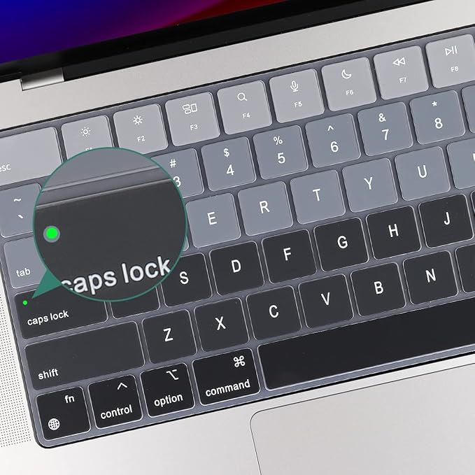 Batianda Premium Gradient Color Keyboard Cover for New MacBook Pro 14'' Pro 16'' 2024 2023 M4 M3 M2 M1 Pro/Max Chip & New MacBook Air 13 15 inch Soft-Touch Silicone Protective Skin,Gradient Grey