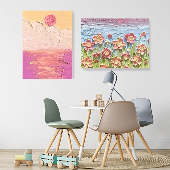 ESRICH Canvas for Painting 12x16, 16 Pack Canvas Boards for Painting Cotton Primed Large Blank Canvases for Kids & Adults, Painting Canvas Panels for Oil, Watercolor, Acrylic Paint, Tempera.