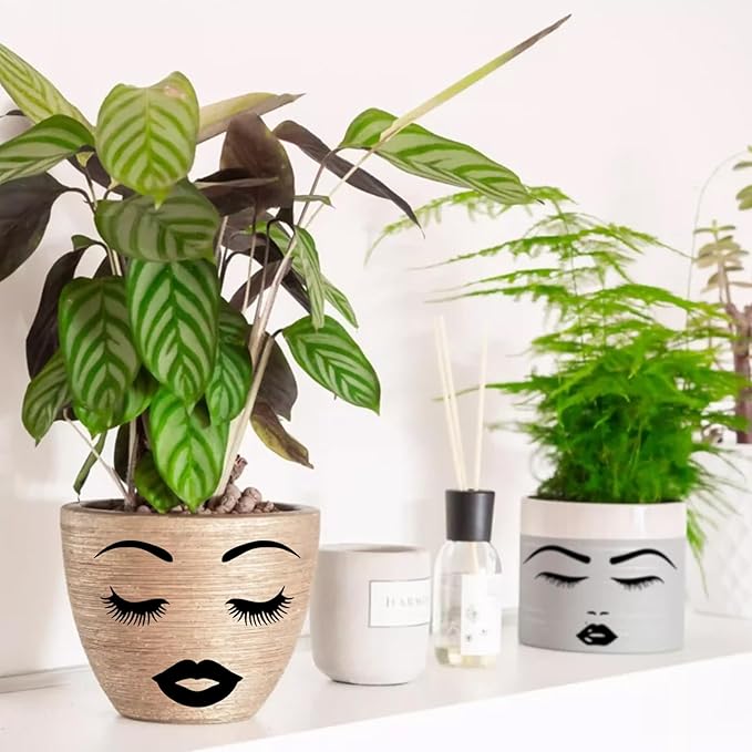 Make a Face Stickers for Crafts Fun DIY Eyes Lips Mouth Eyebrows Nose Decals for Halloween Holiday Party Supplies Flower Pots Decor