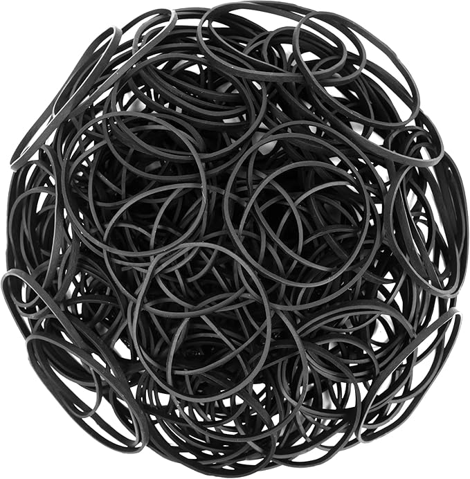 Rubber Bands size #33 Approximately 220 pcs Elastic Bands Black for Office Supply File Folders Litter Box