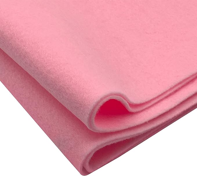 EOVEA | Acrylic Felt Fabric by The Yard - Non-Stiff, Soft Material - 72" Wide - 1.6mm Thick Felt Sheets for DIY Crafts, Sewing, Upholstery, Cushion, Padding(Baby Pink, 2 Yard)