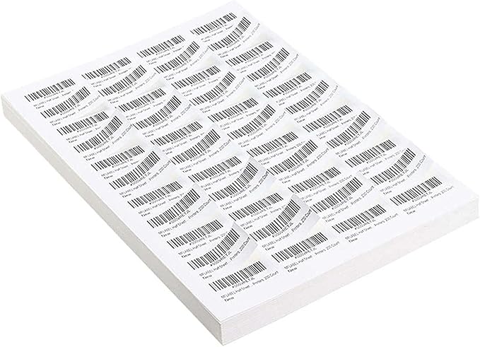 Coopaty 1" X 2-5/8" inch Shipping Labels, 30 Up FBA Barcode Address Mailing Label White Blank for Laser Inkjet Printer (1000 Sheets, 30000 Labels)