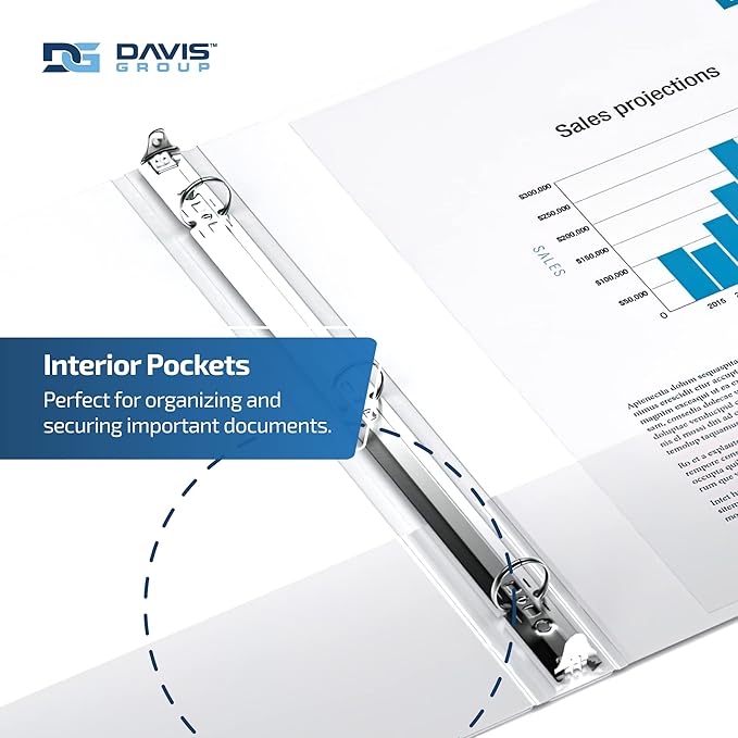 Premium Economy 6-Pack 3-Ring Binders for School or Office, Round-Ring Binders, 1 Inch, White