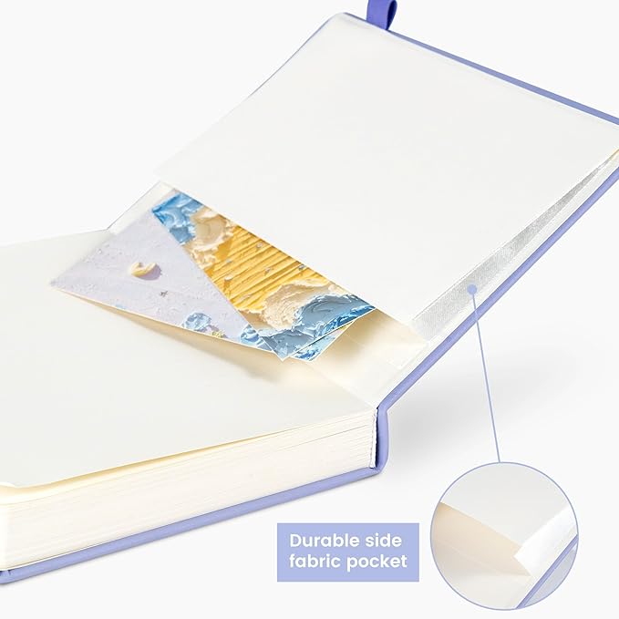 CAGIE Purple Journal Notebook for Women Men 320 Pages 100 Gsm Paper Thick Lined Journaling Notebooks A5 Leather Journals for Writing Hardcover Journal SuppliesDiary, 5.7x8.3 In