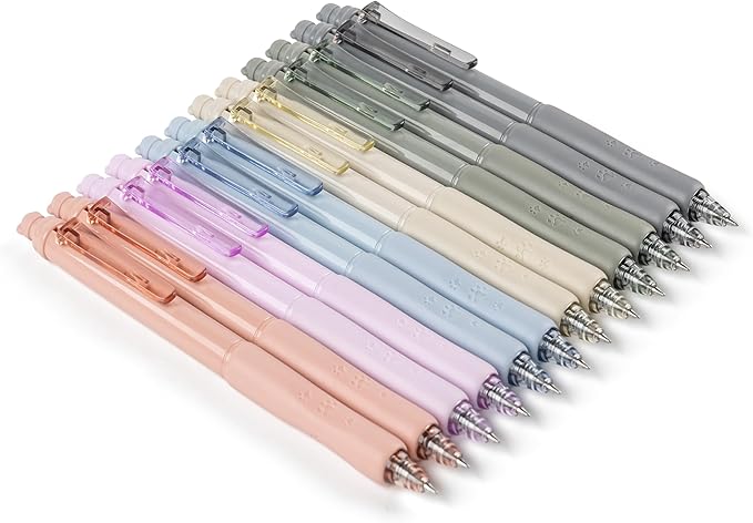 Linbsunne Erasable Pens 0.5mm Gel Ink Pens for School Office Fine Point Pens Smooth Writing Work Pen with Erasers (12-count,Black Ink)