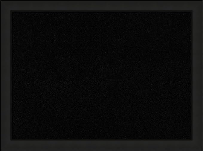 Amanti Art Black Cork Board for Wall, 23x31 Vision Board with Black Wood Frame, Medium Corkboard Office Decor for Home Organization, Casual Corkboard Pinboard to Display Items for Home Organization