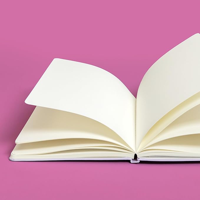 PAPERAGE Blank Journal Notebook, (Burgundy), 160 Pages, Medium 5.6 in x 8 in - 100 GSM Thick Paper – Hardcover Journaling Notebook for Work, School, Note Taking or Sketching