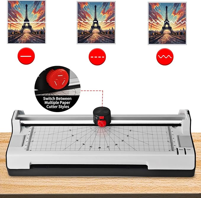 9 Inch Laminator Machine for Documents and Photos, 7 in1 A4 Thermal Laminator Machine with Never Jam Technology, 15 Laminating Sheets, 5 Mil Thick, Use for Home Office School