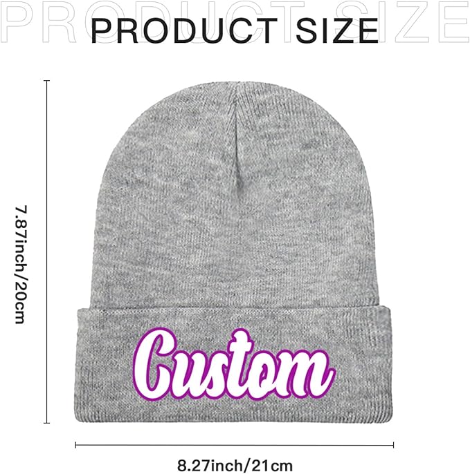 Custom Beanie with Photo Text Logo Design Your Own Personalized Knitted Hats Customized Beanie Custom Hats for Men Women