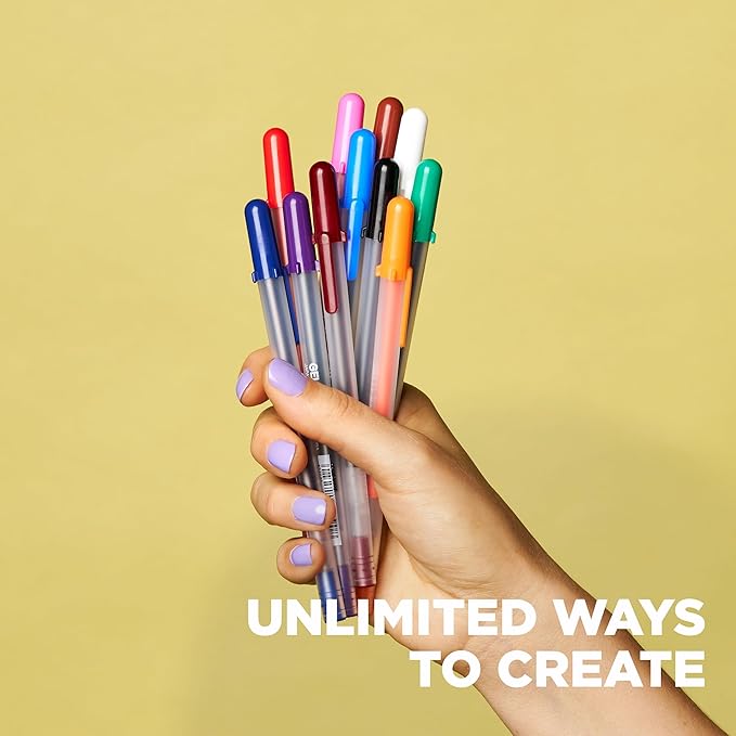 SAKURA Gelly Roll Gel Pens - Medium Point Ink Pen for Journaling, Art, or Drawing - Classic Black Ink - Medium Tip - 3 Pack