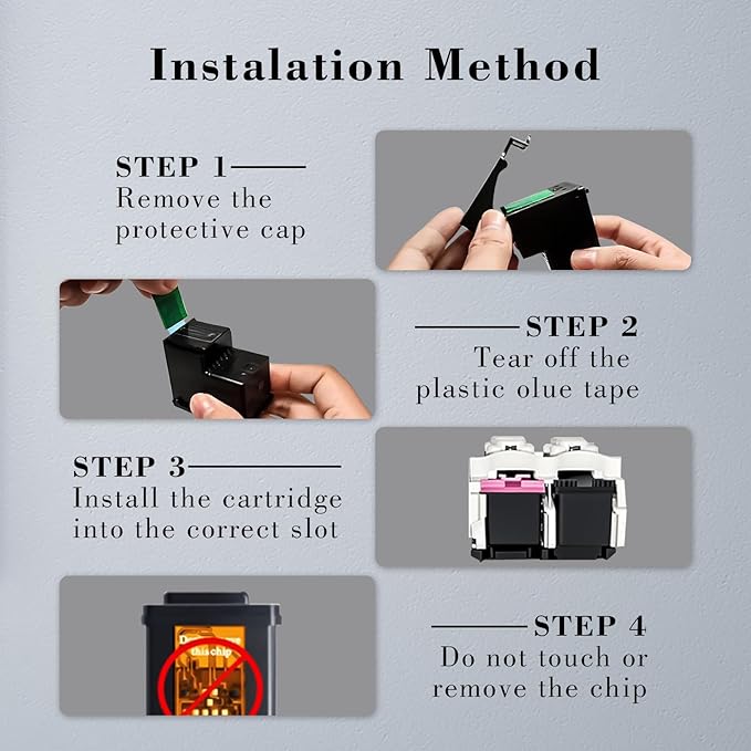 Printer Ink 65 XL Black Ink Cartridge Replacement for HP Ink 65 for HP 65XL HP65XL HP65 Black Ink Cartridge HP65XL for 5000 5055 5052 5014 5010 5070 3755 3700 3772 3752 2622 2652 2655 2600 2640