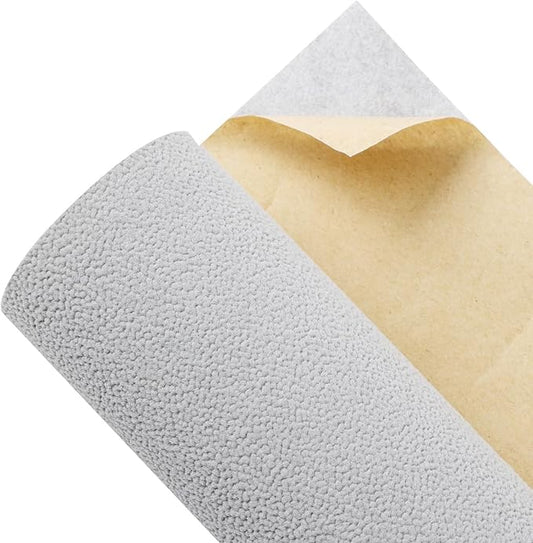 Self Adhesive Grain Velvet Flocking Gray 14.1" x 117" Self Adhesive Felt Fabric, Peel and Stick Velvet Wallpaper Soft Velvet Drawer Liner Velvet Lining for Jewelry Drawer Box Dresser Cabinets Shelve