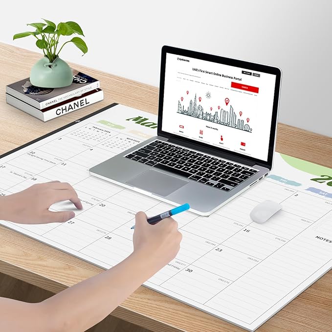 Desk Calendar 2025-2026, Desk Calendar Large 22x17, 18 Months Desk Top Calendar, From July 2025 to December 2026 with To Do & Notes, Holiday & Julian Date for Home, School & Office