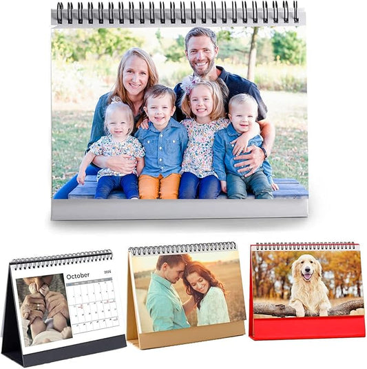Custom Photo Wall Calendar 2026 - Personalize Your Home & Office with 13 Memories - Design Your Own 2026 Calendar - Custom Christmas Gift (Desk Calendar, 8.3 x 6.7 Inch)