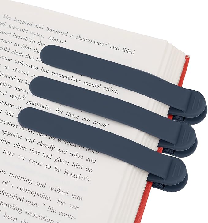 SMUK 3pcs Automatic Bookmarks for Women, Cute Silicone Bookmarks for Book Lovers Reading Women Men Teens Teachers, Book Mark Book Page Keeper Reading Gifts for Reading Lovers