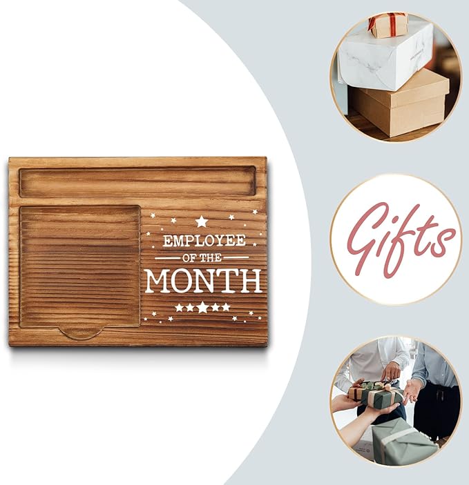 Employee of The Month Gifts, Employee Appreciation Thank You Gifts, Employee Gifts for Desk Sticky Note Holder, Employee Month Self-Stick Note Pad Holders GAA25