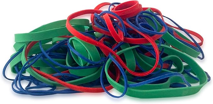 Upgrade Office Supply UPG22754ACS Assorted Size & Color Rubber Bands, 10 lb Case (40 Bags), Made in USA