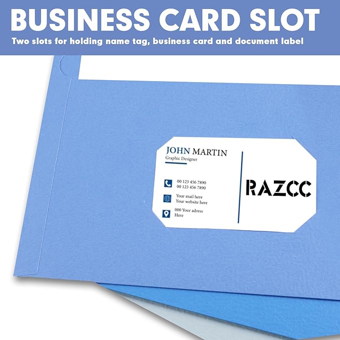 Two Pocket Folders, RAZCC 30 Pack File Folders with Pockets Fit Letter Size Paper, Thick Paper File Folder for School Office Business Home, Assorted 10 Colors