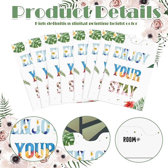 Eaasty 500 Pcs Hotel Key Card Envelope Key Card Holder Sleeve Enjoy Your Stay Keycard Cover for Hotel Office, 2. 4 x 3. 5 Inch