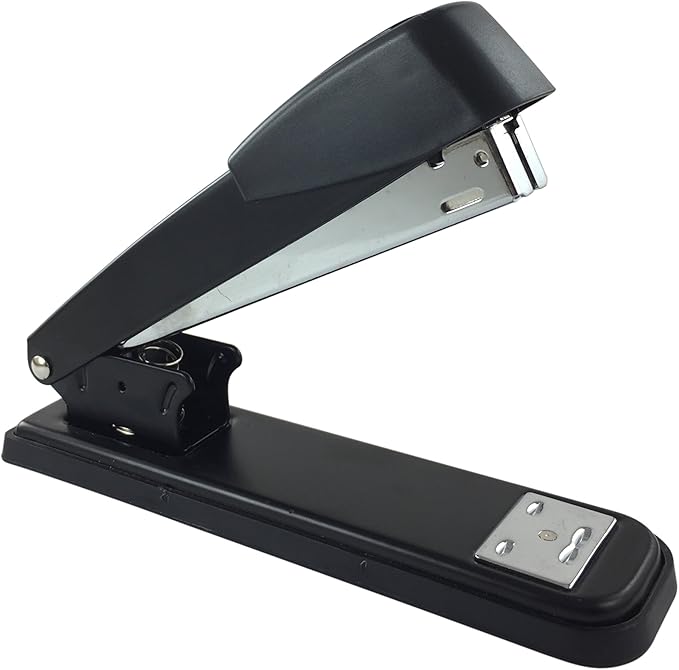 Clipco Stapler with 2000 Staples Each Metal Full Desk Size Black (3-Pack)