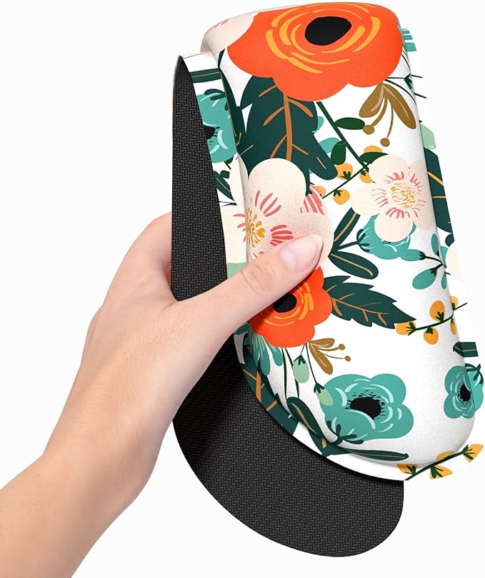 Dapesuom Enlarge Keyboard Wrist Rest, Memory Foam Wrist Cushion for Desk Mats Support, Cute Flower Pain Relief Keyboard Mouse Pad Rests Set with Non-Slip Base for Gaming Laptop Office Computer, Pink