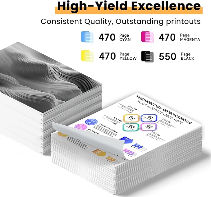 Remanufactured Ink Cartridge Replacement for Epson 202XL Ink Cartridges 202 202 XL T202 Compatible with Epson Workforce WF-2860 Expression XP-5100 Printer(4 Pack, Black, Cyan, Magenta, Yellow)