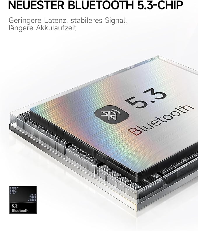 Picun B8 Bluetooth Headphones, 120H Playtime Headphone Wireless Bluetooth with 3 EQ Modes, Low Latency, Hands-Free Calls, Over Ear Headphones for Travel Home Office Cellphone PC Black