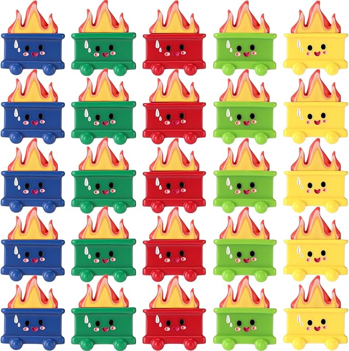 25 Set Resin Dumpster Trash Shape Gift Team Employee Appreciation Gift Emotional Desk Accessories for Staff Teacher Office Coworker Nurse Medical Volunteer Favor (Vivd Color)