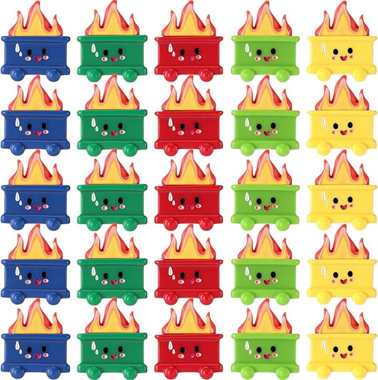 25 Set Resin Dumpster Trash Shape Gift Team Employee Appreciation Gift Emotional Desk Accessories for Staff Teacher Office Coworker Nurse Medical Volunteer Favor (Vivd Color)