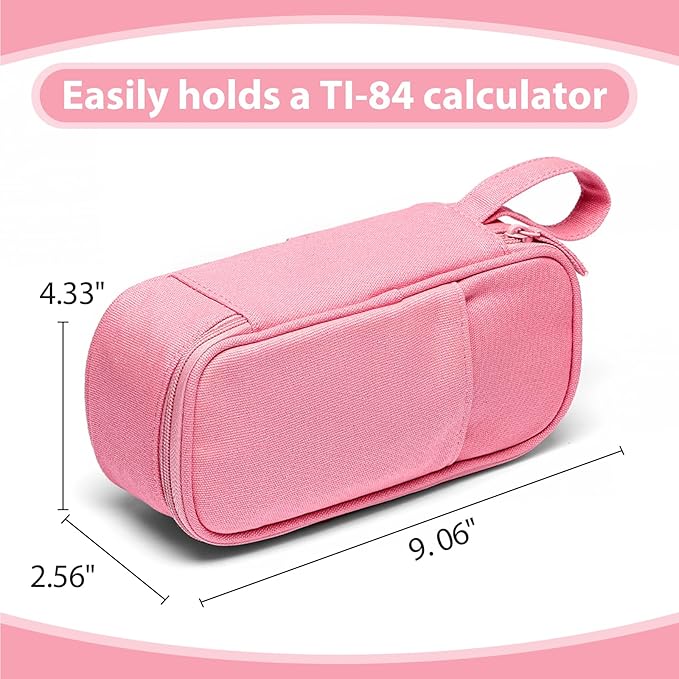 Pencil Case Pouch Box Bag School Supplies Girls Boys Kids, Cute Preppy Stuff Large Big Capacity Aesthetic Pen Organizer, Back to College Stationary, Rosy Pink, Heavy Duty Canvas, 1800ml