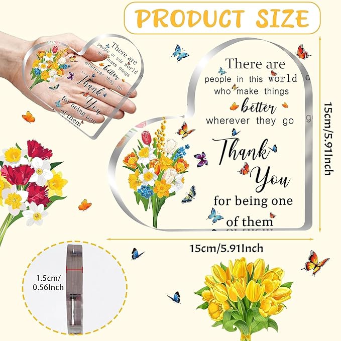 Employee Appreciation Gifts for Women, Thank You Gifts for Teacher Coworkers Boss Inspirational Gifts for Women, Going Away Farewell Retirement Gift, Home Office Desk Decor