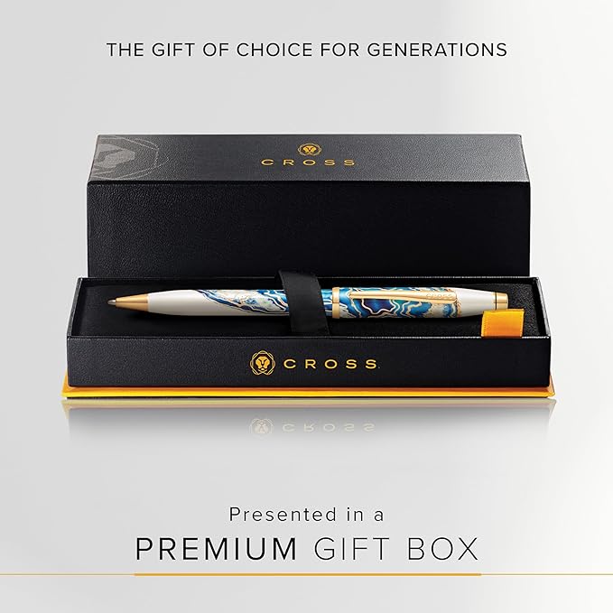Cross Wanderlust Refillable Ballpoint Pen Presented in a Luxury Gift Box - Medium Point, Black Ink,