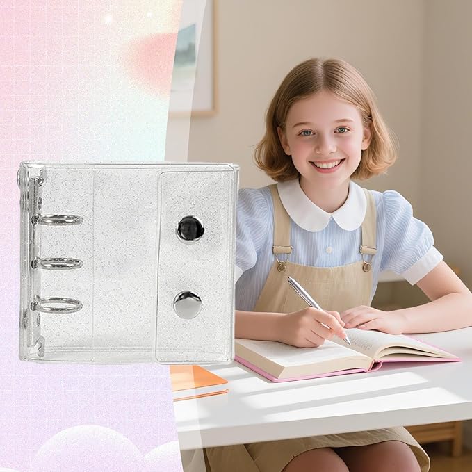 Transparent Binder,Portable Sticker Notebook - Portable Sticker Book | for Journal Cards Receipts Tickets Small Accessories Students Teachers Office Professionals Administrative Staff School