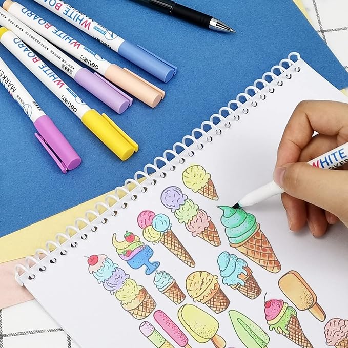 Rayson 9.5mm Plastic Spiral Coil Binding 3:1 Pitch, 3/8inch, 60 Sheets Capacity White Coil Binding Spines - Versatile for Office and Educational Tasks, Pack of 100