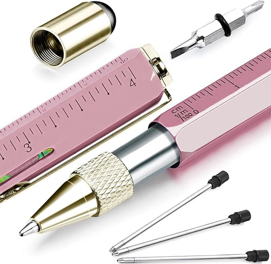 Dad Gifts for Fathers Day, Hongred 6 in 1 Multitool Pen, Stocking Stuffers for Mens Gifts for Him Husband, Father's Day for dad, Birthday for Men, Tools Cool Gadgets,Office Gift